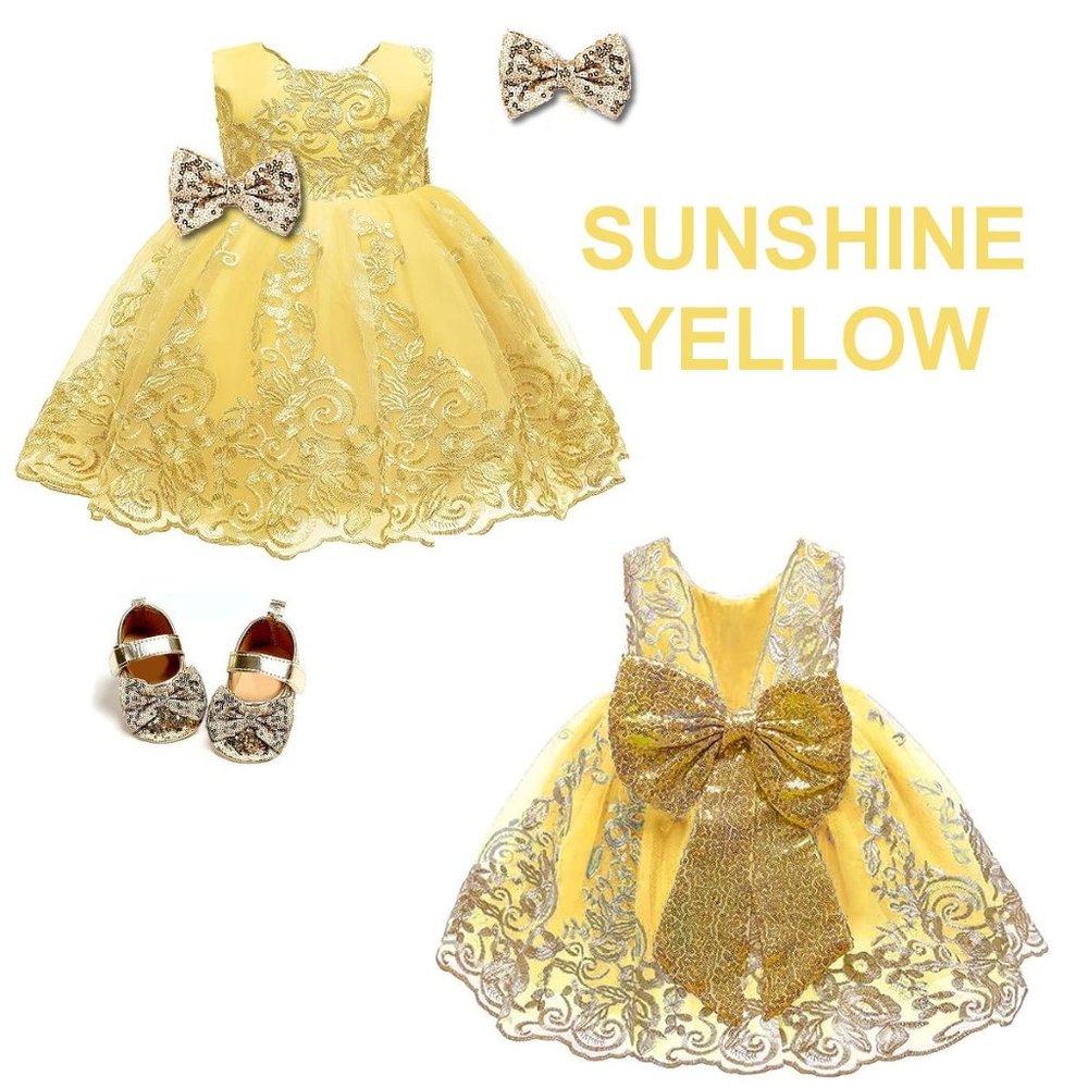 NWT Beautiful Sparkling Sequin Bow Baby Dress Christmas Flower Girl Page… - Picture 14 of 16